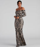 Paityn Formal Off-The-Shoulder Sequin Dress