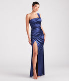 Make the big day unforgettable with the Kathie Formal Satin One-Shoulder Dress, a gorgeous bridesmaid dress that balances elegance and affordability.