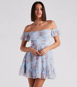 Easy Breezy In Floral Chiffon Dress