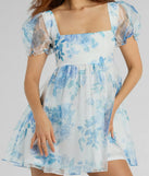 Essential for vacations or summer days, the In The Sunshine Puff Sleeve Floral Babydoll Dress is a sundress or milkmaid dress with sleek and flirty details.