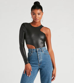 My Edgy Side One Shoulder Bodysuit