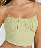 Charmed By You Sleeveless Lace Crop Top