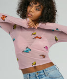 Whether fitted or flowy, the Butterfly Effect Long Sleeve Mesh Crop Top is a long-sleeve top that offers endless styling options as a layer or a standalone piece to elevate your outfit for the season.