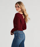 With fun and flirty details, the Doll It Up Open Back Ribbed Sweater shows off your unique style for a trendy outfit for the spring or summer season!