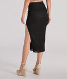 Stylish Catch High Rise Slit Midi Skirt