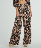 Refresh your fall closet with stylish women's pants like the Flawless Floral High Rise Wide-Leg Satin Pants in a sleek fabric and a pant leg style that makes your look unique.