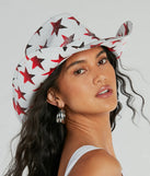 Patriotic Babe Americana Star Cowboy Hat