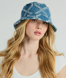 Go With The Flow Frayed Denim Bucket Hat