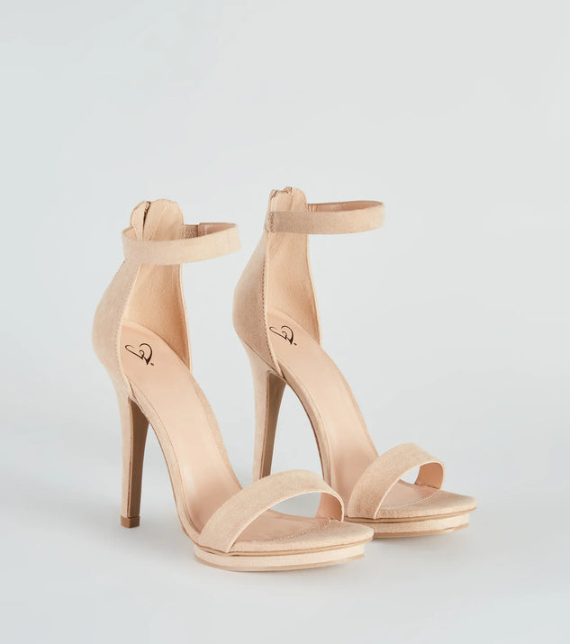 The cute and comfy style of the Fab Faux Suede Island Heels as your homecoming shoes creates a stand out look to complete your HOCO dress look!