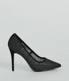 What A Catch Rhinestone Fishnet Stiletto Pumps