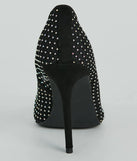 What A Catch Rhinestone Fishnet Stiletto Pumps