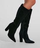 Such A Vibe Velvet Under-The-Knee Boots