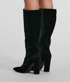 Such A Vibe Velvet Under-The-Knee Boots