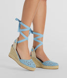 Cute Vibes Flower-Detail Espadrille Wedges